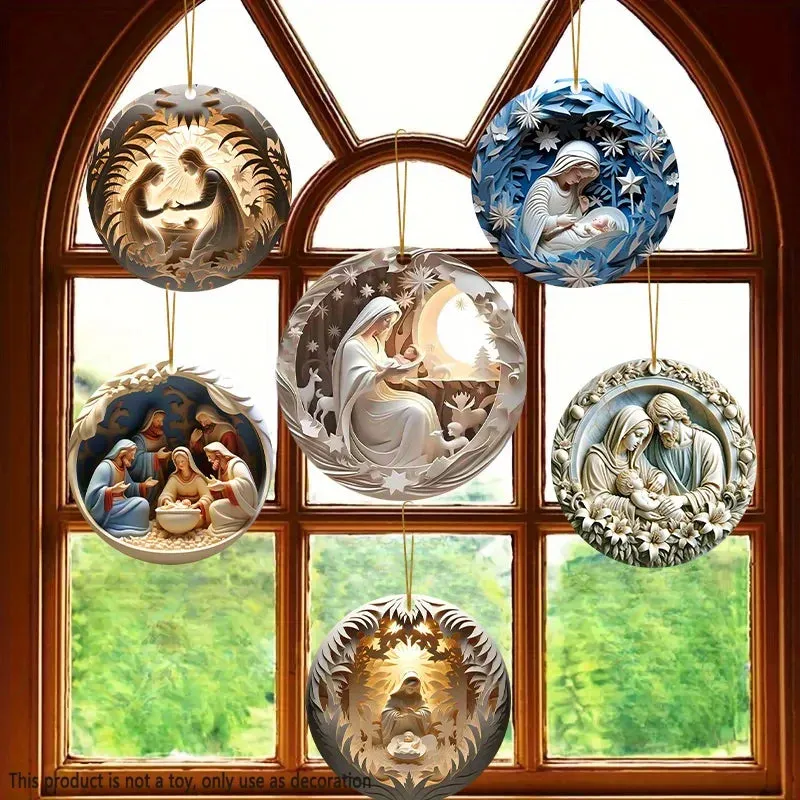 16pcs 2D Nativity Baptism Christening The Birth of Jesusl