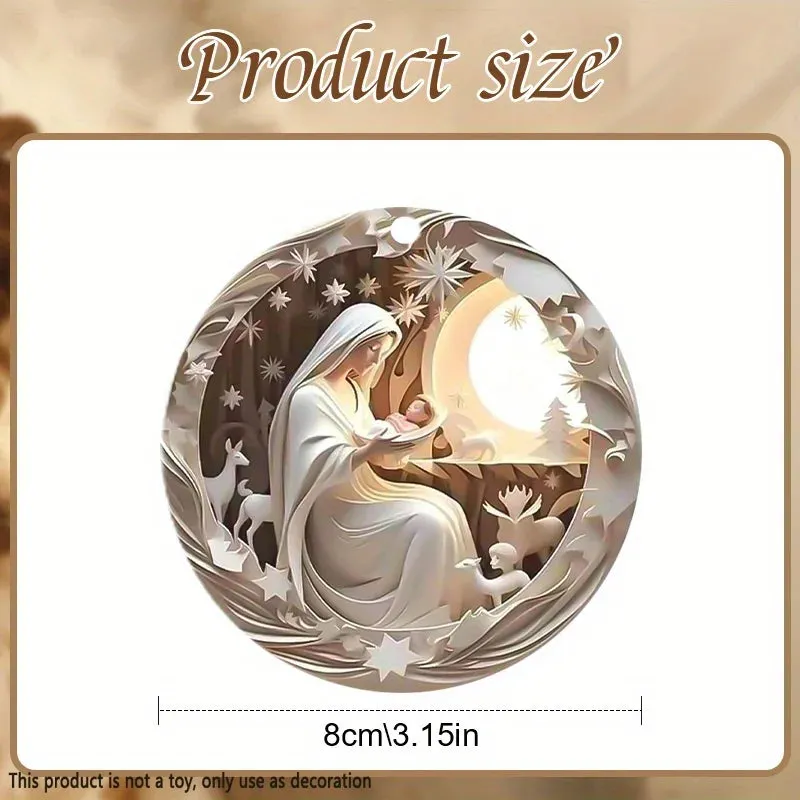 16pcs 2D Nativity Baptism Christening The Birth of Jesusl