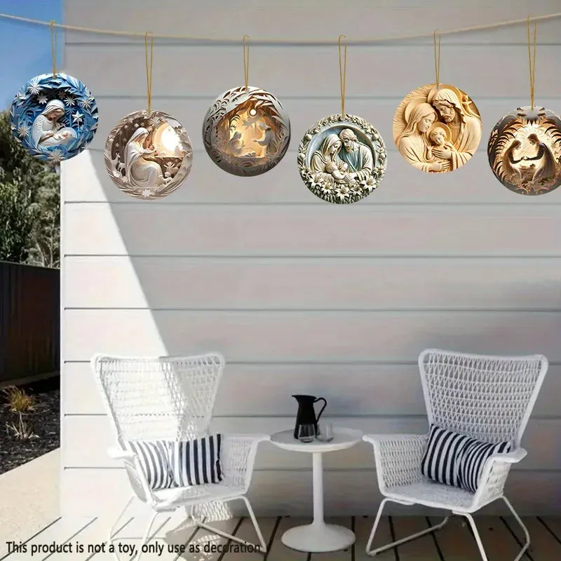 16pcs 2D Nativity Baptism Christening The Birth of Jesusl