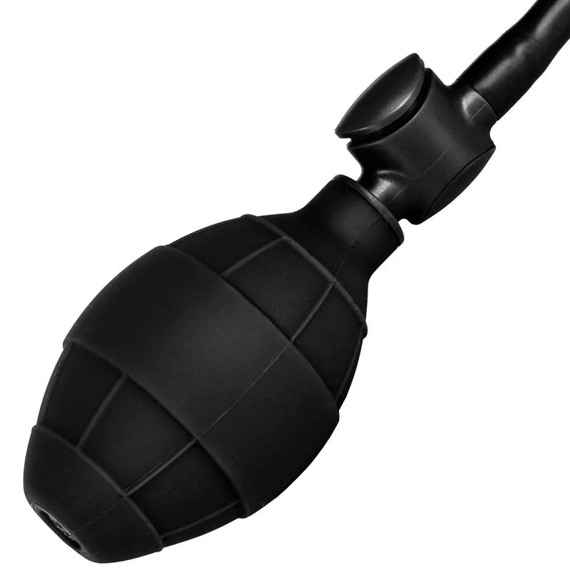 Booty Call Pumper Silicone Inflatable Anal Plug Small Black