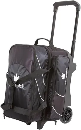 Brunswick Edge Double Roller Bowling Bag, Black
