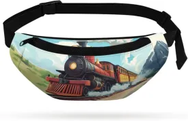 Cozeyat Cartoon Train Kids Fanny Pack Belt Bag Boys Crossbody Bag Hip Pack Boys Bum Bags Lightweight Chest Bags Small Travel Essential for Casual Running Traveling Hiking Gifts