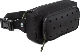 Fanny Pack for Women, Men, Teens  Insulated Waist Bag with Charms Customization Panel  Adjustable Hip Pack for Travel, Hiking, Gym  Fashion Fanny Pack Crossbody (Black)