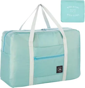 Foldable Travel Duffel Bag Tote Carry on Luggage Bag Spirit Airlines Personal item Sports Gym Bag Water Resistant Weekender Overnight Bags for Women and Men (Green)