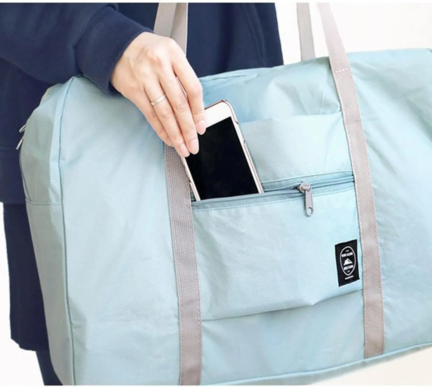 Foldable Travel Duffel Bag Tote Carry on Luggage Bag Spirit Airlines Personal item Sports Gym Bag Water Resistant Weekender Overnight Bags for Women and Men (Green)