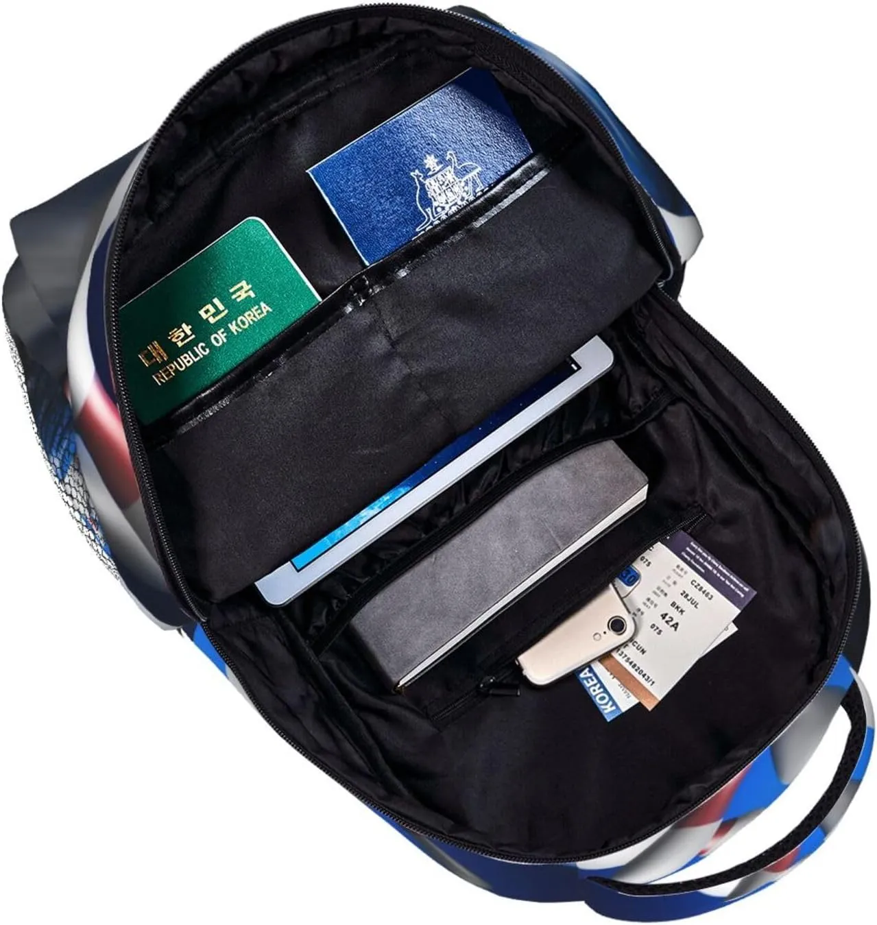 Fun Blue Bowling Backpack For School Laptop Bags Bookbag Big Casual Daypack For Student Girls Boys Kids Teens Travel Sports Work