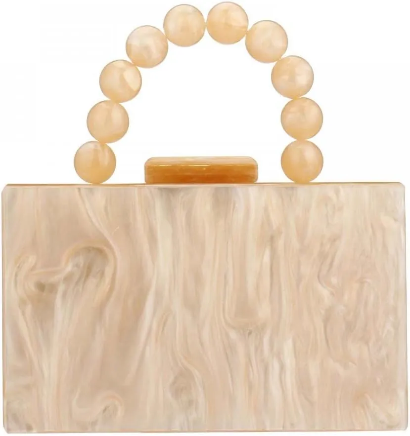 Gets Acrylic Clutch Purses for Women with Marbling Purses and Handbags Elegant Banquet Evening Crossbody Bag