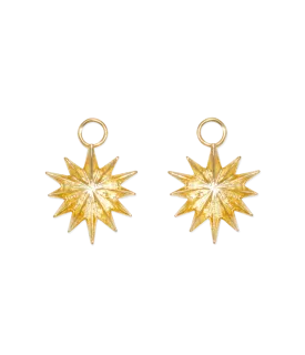 Gold Starburst Huggie Charms