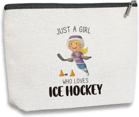 Hockey Gifts Travel Pouch Bag Hockey Gifts for Ice Hockey Lovers Team Inspirational Gifts for Women Birthday Christmas Friendship Gifts for Her