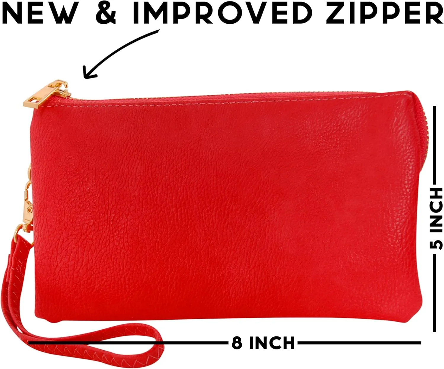 Humble Chic NY Vegan Leather Wristlet Purse for Women - Small Clutch Purse with Shoulder and Wrist Straps