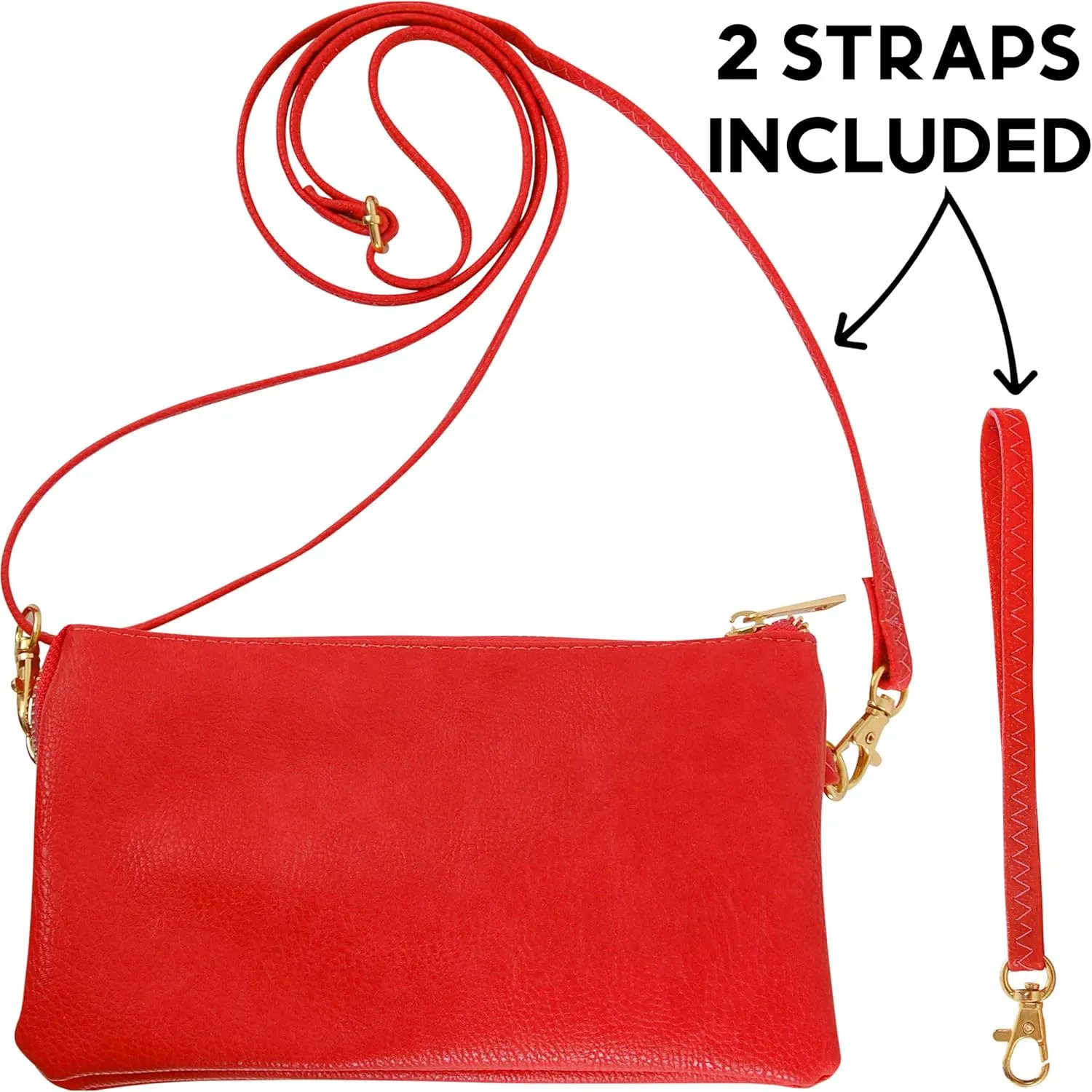 Humble Chic NY Vegan Leather Wristlet Purse for Women - Small Clutch Purse with Shoulder and Wrist Straps