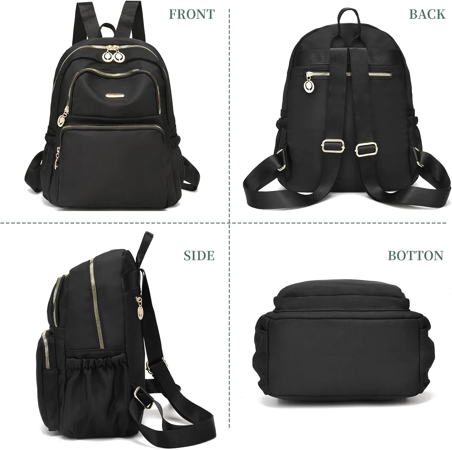I IHAYNER Mini Backpack Purse Small Backpack for Women Lightweight Nylon Travel Bags Small Casual Daypacks for College Work Grey