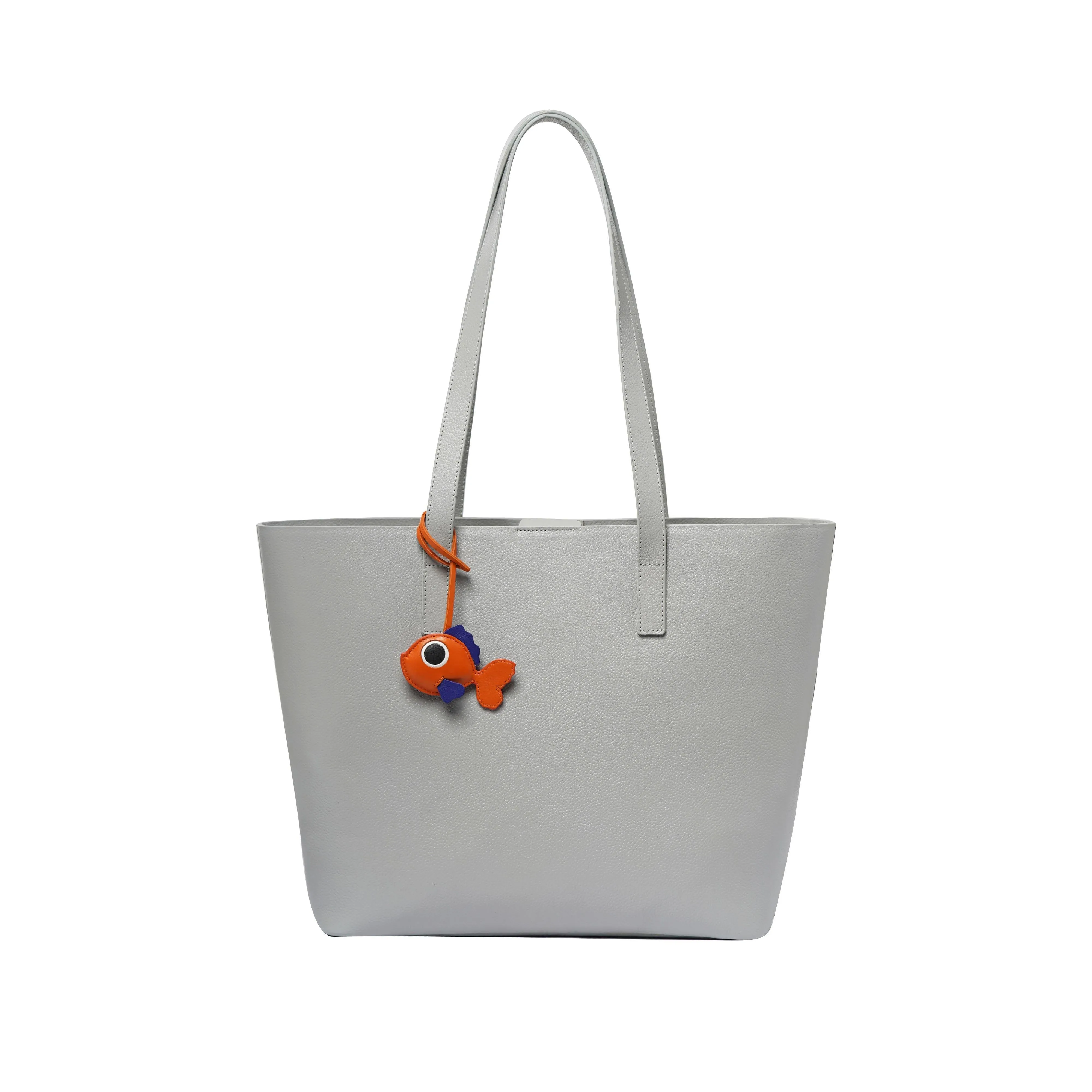 LC-306-OR TOO FISHY ORANGE LEATHER CHARM