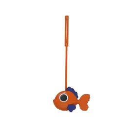 LC-306-OR TOO FISHY ORANGE LEATHER CHARM