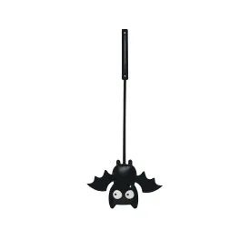LC-309-BK CUTE BAT BLACK LEATHER CHARM