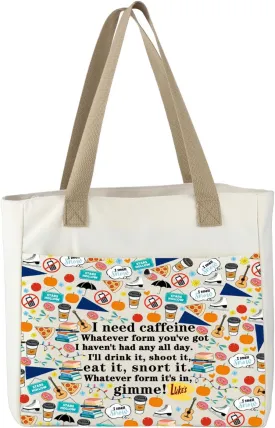 MBMSO Gilm Merch Stars Hollow Gifts Luke's Diner Tote Bag TV Show Gifts for Lorelai and Rory Fans Luke's Coffee Beach Bag