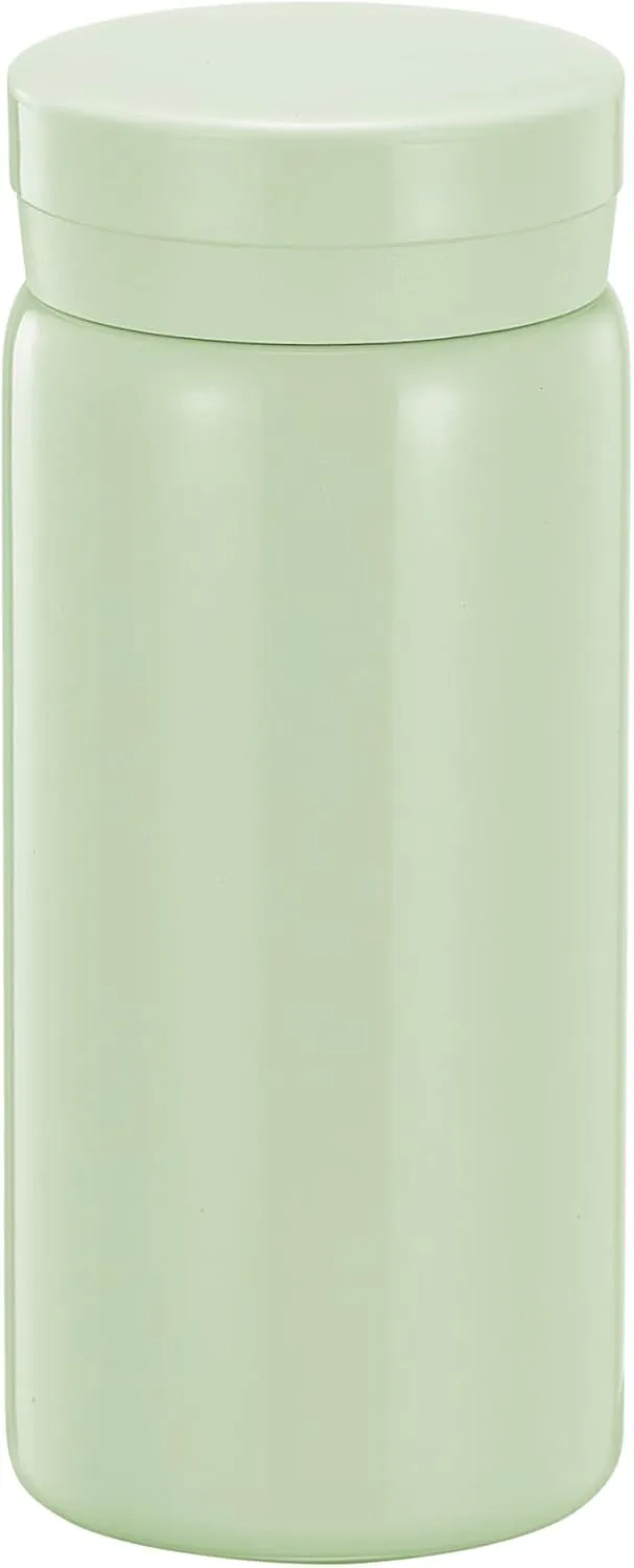 Mini Thermos Cute Water Bottle - 7 oz Tiny Insulated Vacuum 18/10 Stainless Steel Small Flask - Leak Proof & Spill Proof & Keeps Cold and Hot for Drink, Coffee, Tea - Light Green