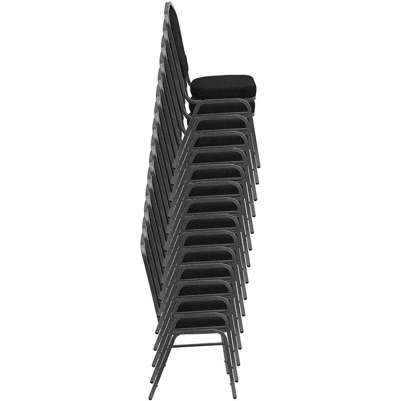 Navy Vinyl Stacking Banquet Chair, Silver Frame