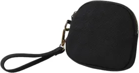 Organizer Bag Makeup Bag for Purse Travel Toiletry Pouch Zipper Pouch for Purse Small Makeup Pouch with Pockets Wristband design (black-nylon)