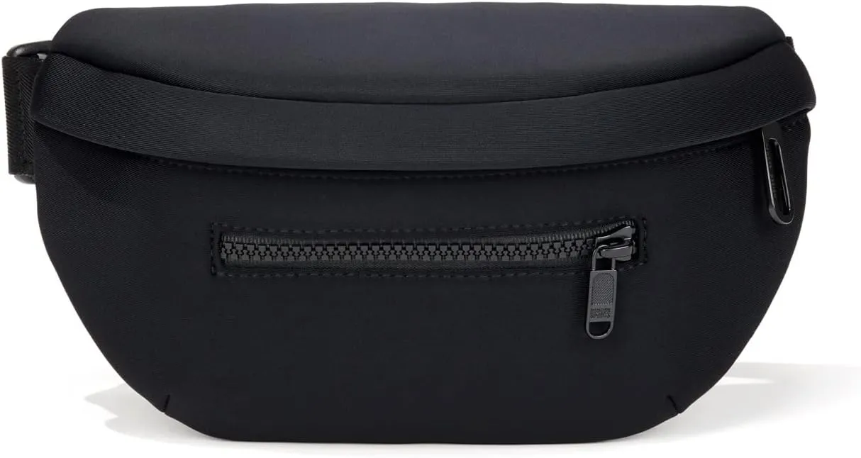 Pander Neoprene Fanny Pack 3 Pockets Waist Bag for Men & Women Fashion Water Resistant Hip Bum Bag with Adjustable Belt for Running Travel Hiking Workout Sports (Black, One Size)