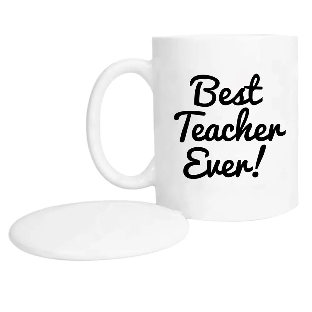 "Best Teacher Ever" Mug   Lid