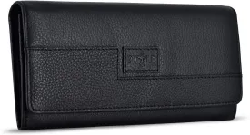 SKYLE Ladies Purse Handbag (Taupe), Pure Leather RFID Wallet for Women, Stylish Clutch Purse