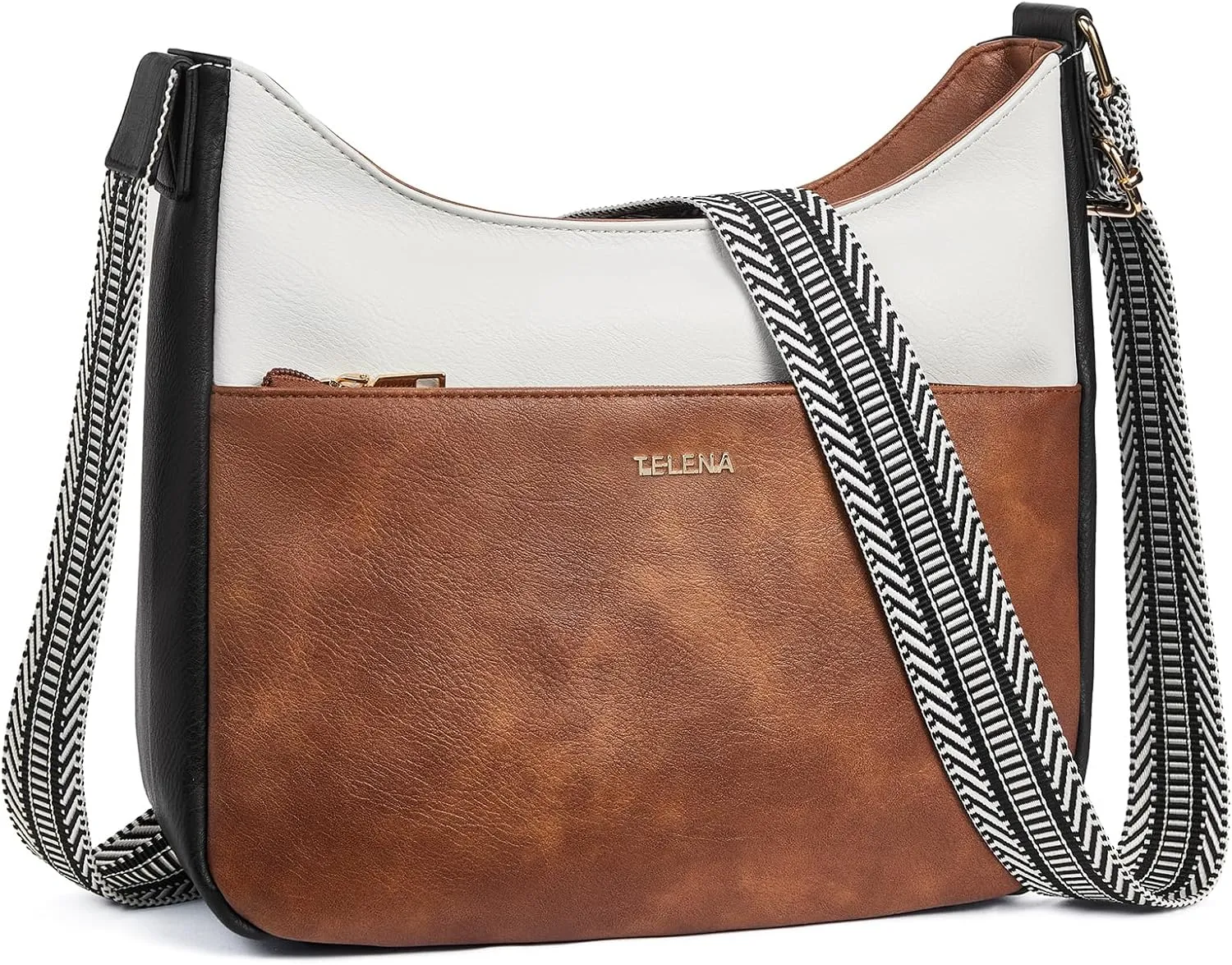 Telena Crossbody Bags for Women Trendy Vegan Leather Purse Shoulder Bag Hobo Bucket Large Capacity