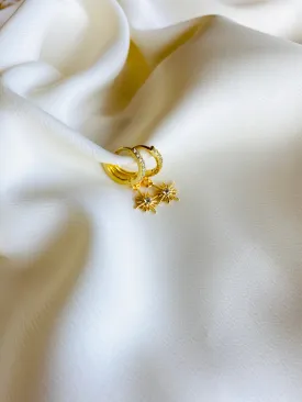 TENILLE pave star huggie earrings