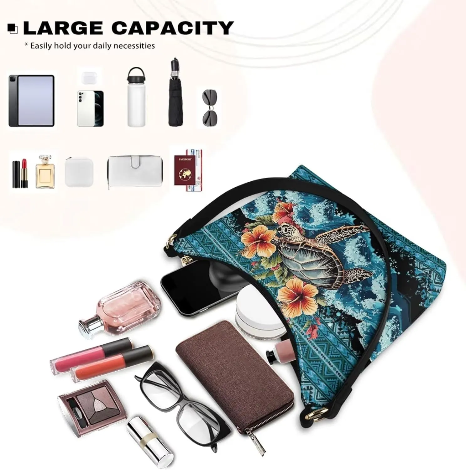 Top Handle Shoulder Purse Leather Clutch Tote Bag Crescent Underarm Purses for Women Lady