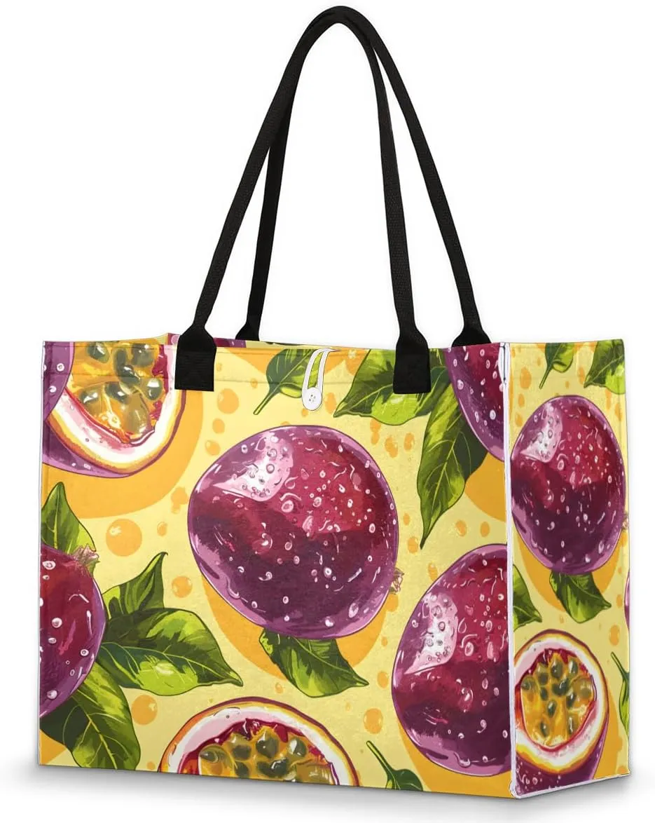 Tote Bag for Women,Travel Storage Shopping Basket with Inner Zipper Pocket Portable Reusable Handbag Gifts02