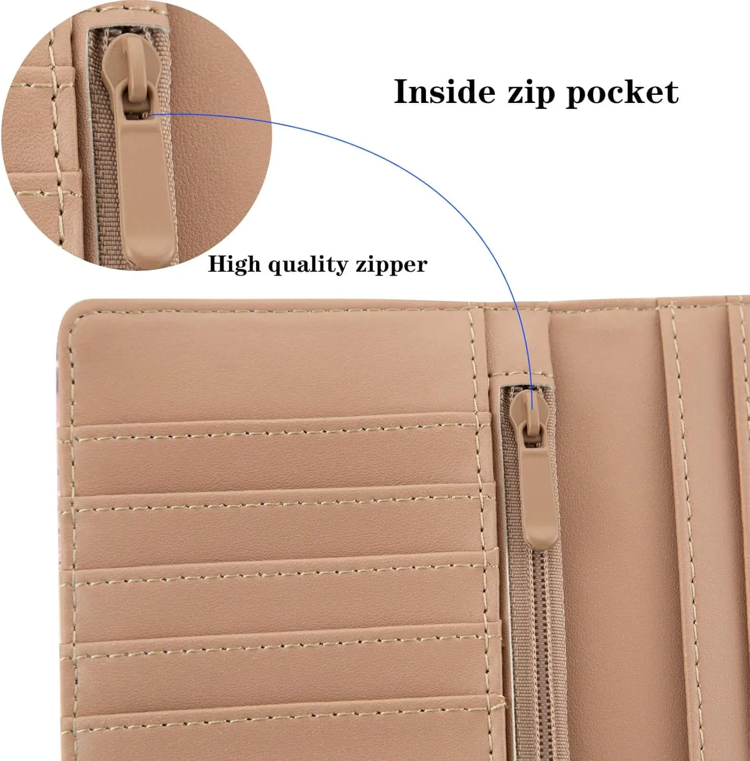 Ultra Slim Thin Leather Women Wallet Rfid Blocking Credit Card Holder Bifold Clutch (Cats)