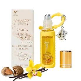 Vanilla Almond Repair & Hydrate Cuticle & Nail Oil for Growth and Strength Serum w/Coconut MCT, Jojoba & Rosehip for Dry Nails, Nail Hardener for Damaged Nails - Bag Charms for Handbags