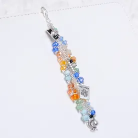 Wander Travel Dangle Planner Charm with Camera, Plane, Passport and Globe Charms
